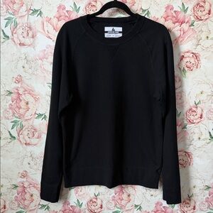 1-American Giant Men’s Black Midweight Crewneck Sweatshirt size S USA MADE